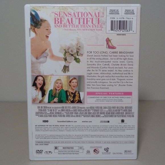 SEX AND THE CITY THE MOVIE New DVD / Full-Screen Edition / Special Features - Picture 2 of 6